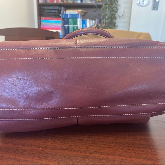 TIGNANELLO (2008) BURGUNDY LEATHER SATCHEL BAG - Picture 5 of 8